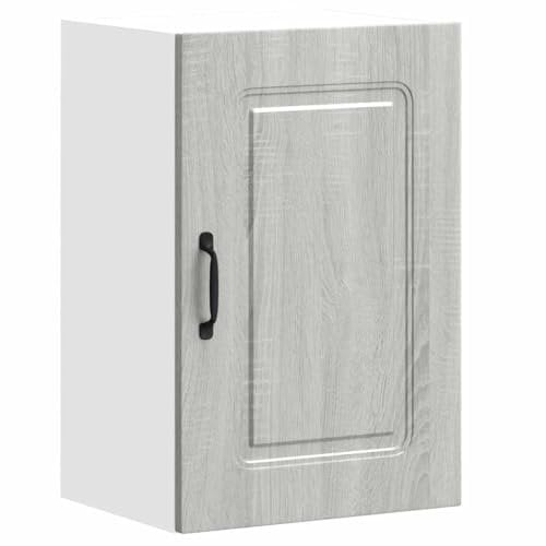vidaXL Kitchen Wall Cabinet - Grey Sonoma Engineered Wood - Modern Kitchen Cupboard with Ample Storage - Room Versatility - 40 x 31 x 60 cm