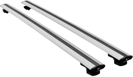 ipqi Kompatibel mit Chevrolet Traverse 2018-2024 Basic Model Relingträger Dachträger Auto Gepäckträger Grau Aluminium 2 Stangen