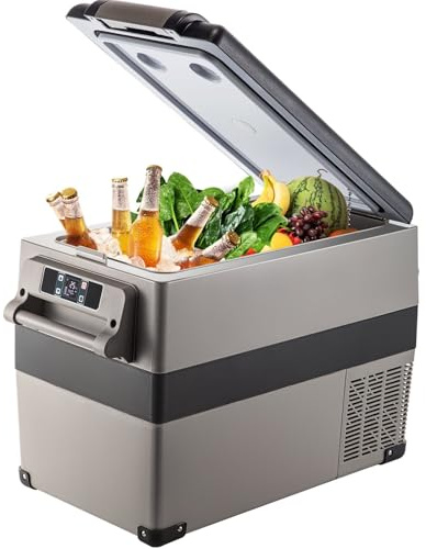 SHENGJINSH Nevera de Compresor 12V Mini Refrigerador del Automóvil (-22℃~10℃), 12/24V &110-240V Nevera Portátil para Coche, 12v Nevera, para Coche, Camping, Viaje (45L)