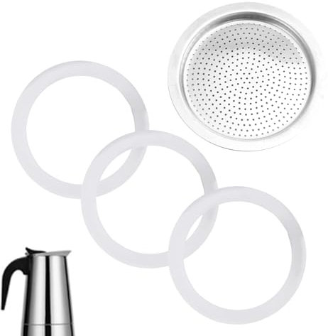 Lot de 4 joints de rechange pour cafetière expresso avec filtre