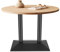 LIAIZE Cadre de table, 70 x 40 x 72 cm, double pied, revêtement en poudre noir, pied de table avec deux pieds, pieds de table en double colonne d'acier