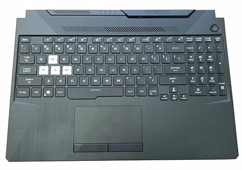 QMSOZMD Piezas de portátil Teclado retroiluminado Estadounidense for ASUS TUF Gaming 8 F15 FX506 FA506 FA506II FX506H F17 FA706 FA706U FX706 FX706U con Funda(Used For FX506 FA506)