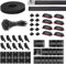 Cable Management Kit, 146 pcs Cable Management – 100 Wire Organizer Ties,28 Adhesive Clips,5 Silicone Holders, 2 Cable Sleeves,1 Roll of Organizer Straps for Home & Office