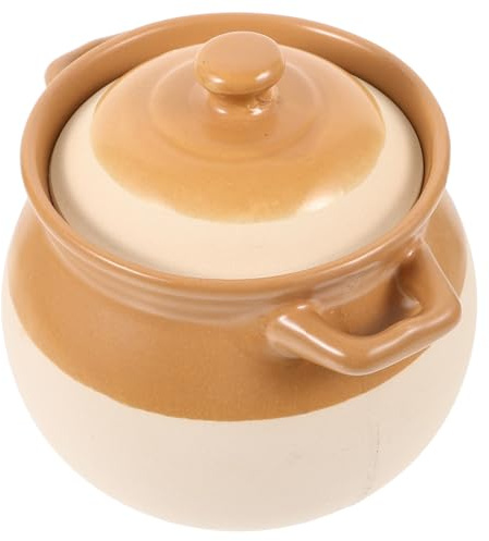 Hemobllo Olla de para Guisos Vintage Resistente al Calor Diseño Simple para Cocina Casera para Sopas Arroz y Pollo Estofado