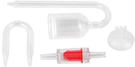 CO2-Refiner-Diffusor, hochtransparenter CO2-Zerstäuber aus Glas mit Rückschlagventil, U-förmiges Rohr für Aquarien, Wasserpflanzen, Aquarien