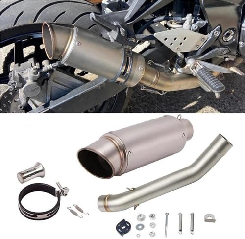 Accessoires d'échappement Silencieux D'échappement Moto En Acier Inoxydable Pour Kawasaki Z750 Z 750 2004 2005 2006 2007 2008(Chrome)
