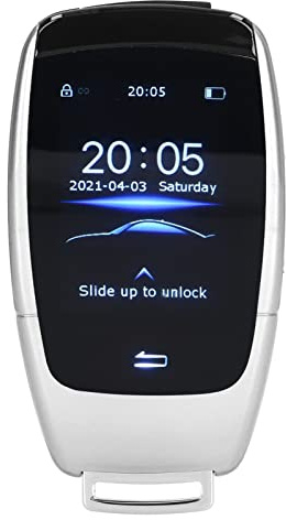 Sorandy LCD Fit for Smart Key Remote for Start Stop Engine Button Models, Keyless Entry Car Key with Side Keys, Window Lift Function, Applicable for Car Owners, Aluminum Alloy, 2in Screen, 750mAh