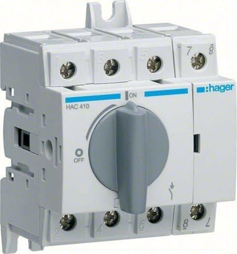 Hager HAC410 Load Isolator Switch and Separator for 4P 100A