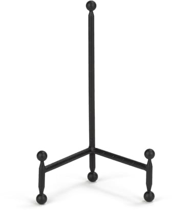 TRIPAR Modern Tripod Easel Display, Black Finish (5.25-Inch Depth, 1 Foot Height) - Lightweight & Durable Design - Perfect for Displaying Decorative Pictures, Artwork, Plates, Tiles, & More (10 Inch)
