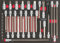 KS Tools 712.5038 - Module d'embouts longs pour la mécanique 1/4'' - 1/2'' - Pour servantes et établis - Empreinte des outils découpée au laser - Mousse imputrescible - 38 pièces