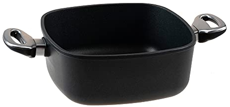 Harecker Viereckpfanne 24x24 cm Aluguss mit 2 Griffen | Antihaft ohne PFOA | für Induktion, Gas, Ceran, Elektro | ofenfest bis 240 °C | hoher Rand, robust & langlebig | Made in Germany