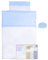 Vizaro Baby Bettwäsche Set 100x135cm + Kissenbezug 30x60cm Für Kinderwiege 70x140cm - 100% Reine Baumwole Z Blau Und Weiß