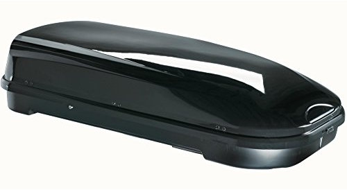 Dachbox schwarz VDP JUFL580 580 Liter abschließbar + Relingträger Quick aufliegende Reling im Set kompatibel mit Volvo XC60 ab 2008 bis
