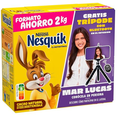 Nesquik Nestlé Cacao Soluble Instantáneo - Estuche 4x2 kg