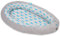 Velinda Kuschelnest Babynest Babynestchen Nestchen Reisebett Wickelauflage Kuschelbett (Muster: Schleifchen - grau)