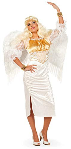 narrenkiste W4812-46 weiß Gold Damen Kleid Weihnachts Engel Gr.46