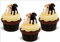 Labrador Welpen - 12 essbare hochwertige stehende Waffeln Karte Kuchen Toppers Dekorationen, Labrador Puppies - 12 Edible Stand Up Premium Wafer Card Cake Toppers Decorations