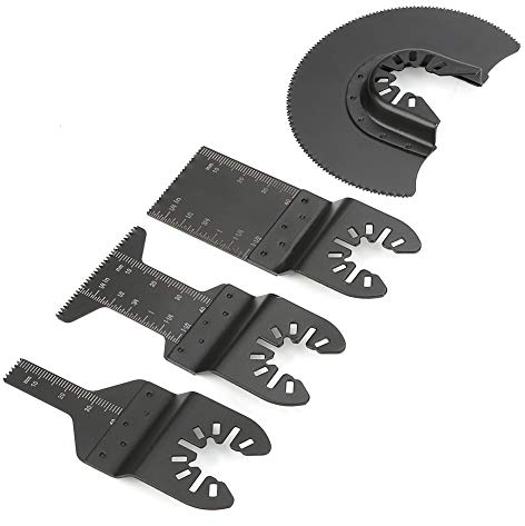 4 STÜCKE multifunktionale universal schatz Oszillierende Werkzeug Sägeblätter Präzision Schneidwerkzeug Kohlenstoffstahl Sägeblatt Oszillierende Schneidwerkzeuge10mm 34mm 44mm 88mm