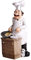 SuPVOX Küchenfiguren Chef Statue für Küche, Theke, Restaurant, Café, Kunstharz, Tischdekoration, Weihnachtsdekoration, Backwaren, Basteln mit Tablett weiß, Kunstharz, Kochen, 14*23 cm