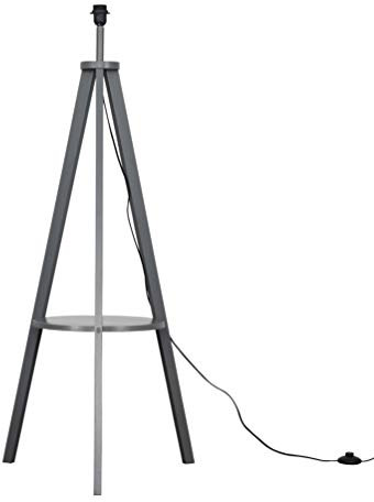 MiniSun | Modern Grey Wood Tripod Design Floor Lamp Base with Storage Shelf | Floor Lamps & Torchieres, Home Décor, Improvement & Lifestyle Essential