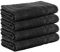 StickandShine 4er SET Premium Frottee Saunatuch 80x200 cm in schwarz in 500g/m² aus 100% Baumwolle