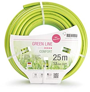 REHAU Gartenschlauch Green LINE 1/2 Zoll 25m: leuchtendes grün, flexibel + druckfest + formstabil