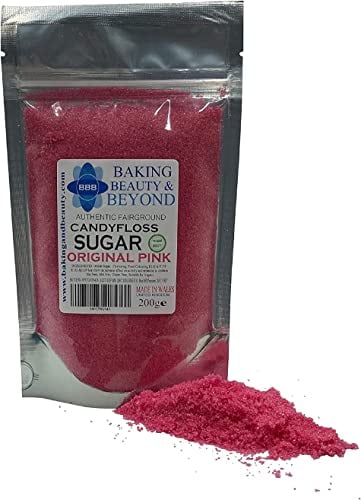 Baking Beauty and Beyond Premium Candy Floss Sugar 200g - Original Pink Flavour