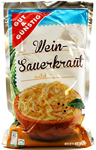 Gut & Günstig Wein-Sauerkraut mild, 10er Pack (10 x 500g)