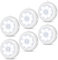 Reoshine Motion Sensor Light Indoor, Under Cabinet Light, Ceiling Lights, AA Battery Operated Stick on Wireless Puck Lights for Wall, Step, Stair, Dimmable (6 Packs)