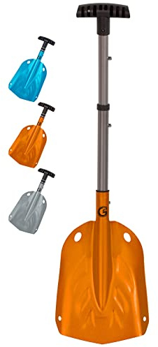G2 Backcountry Lightweight Telescopic Avalanche Snow Shovel, Storage Down to 13 inch, Durable Aluminum Alloy Material, ABS Anti-Slip Proof Handle, Compact Storage Size (Orange)