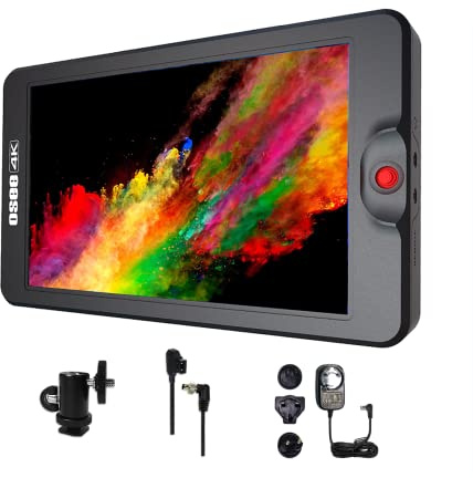 Osee T7 Monitor da campo per fotocamera DSLR FHD da 7 pollici, versione aggiornata, 3000 nit, ultra luminoso, visibile alla luce del giorno, LUT 3D, HDR, ingresso e uscita HDMI 4K