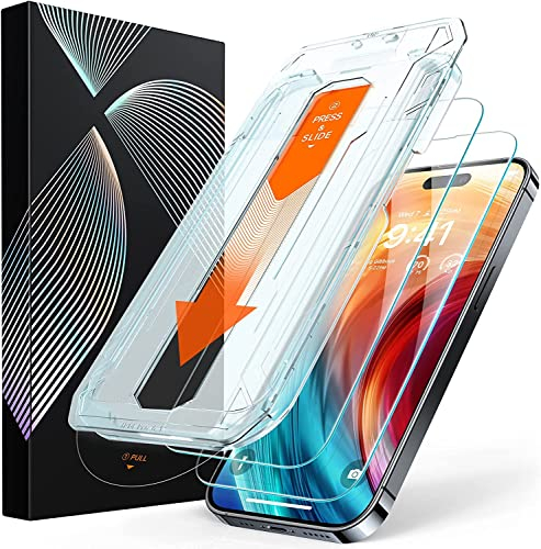 TORRAS für iPhone 14 Pro für Panzerglas [TOP Bruchsicher Militärniveau] [Auto-Aufkleben] DE Dauerhaft 9H Glas, Schutzglas iPhone 14 Pro Schutzfolie Full Screen, 2 Stücke