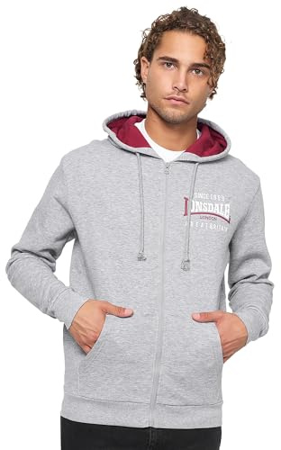 Lonsdale Herren Kapuzensweatjacke mit Reißverschluss Normale Passform LINTMILL