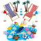 30 Stück Strand-Mikrolandschaft Miniatur Dekoration Mini-Stranddekorationen Miniliegestuhl Strandkorb Sonnenschirm Kleine Palme Deko Accessoires für DIY Zen Garten Dekoration Einzigartiges Geschenk