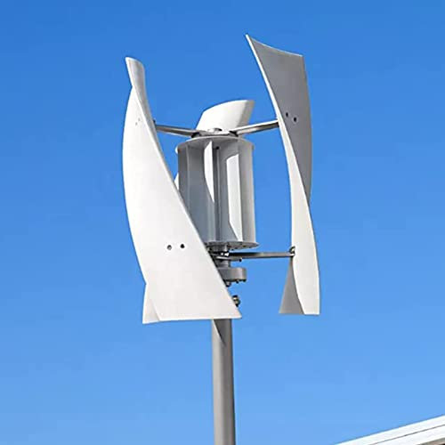 CHUNTIANMEI Turbinas Eólicas 3000w 12v 24v 48v 220v Generador De Turbina Vertical con Controlador Mppt 3 Cuchillas Cuchillas Generador De Turbina Eólica Blanca para Molinos De Viento,Familiares,220V