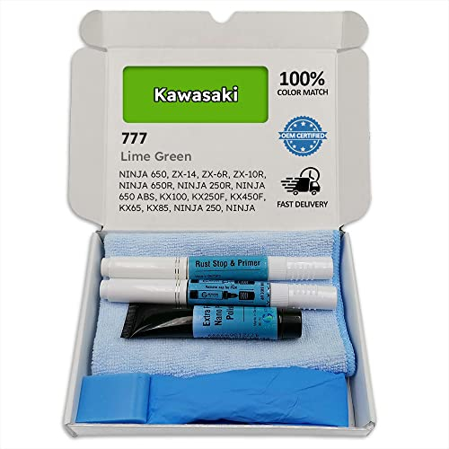 Genuine Colors Lackstift LIME GREEN 777 für Kawasaki Grün NINJA 650 ZX-14 ZX-6R ZX-10R 650R 250R ABS KX100 KX250F KX450F KX65 KX85 250 300 EX500 ZX6R Z125 PRO KX125 KX250 400 KLX300R KLX250S KDX200 KD
