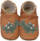HOBEA-Germany Krabbelschuhe für Jungs und Mädchen in verschiedenen Designs, Kinderhausschuhe Jungen, Lederschuhe, Schuhgröße:22/23, Modell Schuhe: Dino braun