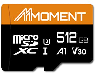MMOMENT 512GB Micro SDXC Card, A1, UHS-I, U3, Class 10 Compatible, Read Speed Up to 95 MB/s,Write Speed Up to 75 MB/s, SD Adapter Included