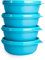Tupperware SET (4) Kühlschrank Hit-Parade 300 ml blau glitzer kleine Hitparade Mini Panorama (inkl. Trichter)