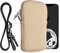 kwmobile Handytasche für Smartphones L - 6,5 - Neopren Handy Hülle Creme mit Kordel - Handy Tasche mit Handykette 16,5 x 8,9 cm Innenmaße