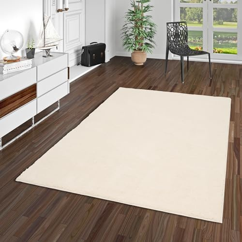 Pergamon Luxus Super Soft Hochflor Langflor Teppich Flauschig Weich Wohnzimmer Schlafzimmer Silky Creme