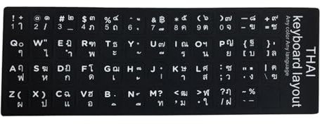 PVC English Russian Japanese Thai Letters Laptop Computer Keyboard Layout Stickers