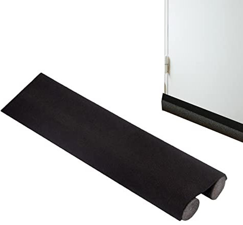 Boudin de porte double face en mousse lavable en peluche chaude pour réduire le bruit et la poussière