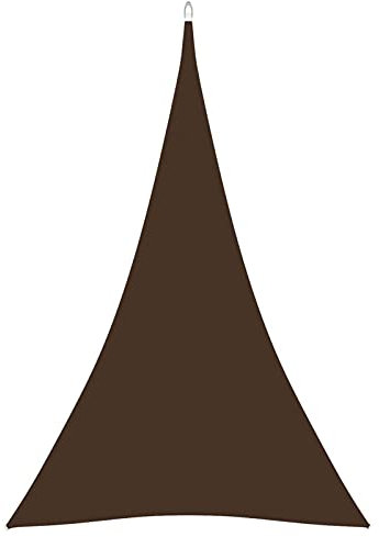 ARKEM Toldo de Vela Triangular de Tela Oxford marrón 5x6x6 m Toldos Impermeables Exterior Persianas para Sombrilla