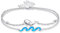 ONEFINITY Wal Armband für Damen 925 Sterling Silber Blau Opal Wave Armband Verstellbar Ozean Schmuck Geschenk