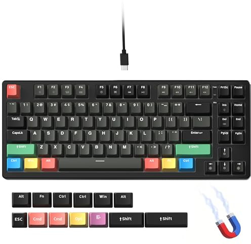 OHY XVX Fast Shooting Gaming Keyboard, 85-Key Wired Mechanical Keyboard with Hyper-Fast Actuation, Dedicated Magnetic Switch, Adjustable Trigger Point, Frequency