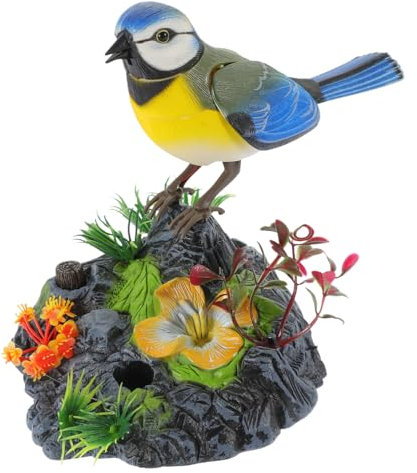 Vaguelly 1Pc Singende Vogelkäfig Ornament Elektrische Künstliche Vogel Spielzeug Elektrische Vogel Dekor Nachahmung Vogel Spielzeug Elektrische Klingende Vogel Stimme