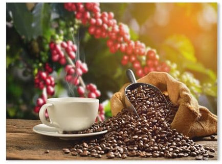 Puzzle 1000 Teile,Dampfende Tasse Kaffee mit Kaffeebohnen,Karton Puzzle 1000 Teile Spielzeug Für Erwachsene Dekompressionsspiel(50x70cm-232