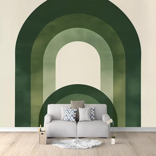 Photo Wallpaper Vintage Poster Striped Arches Murals 400 x 280 cm (W x H), 3D Children's Room Wallpaper Minimalism Mural Wall Art Poster Picture, Boy Girl Bedroom Gift Decoration Wall Sticke