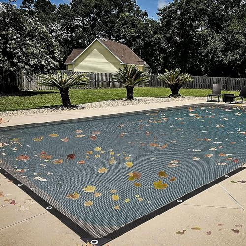 Poolschutznetz Für Rechteckig Pool, 5x10M/6x12M Schwimmbad Schutznetz Für Rechteckigen Pool, Winter Mesh Poolabdeckungen, Feinmaschig Netz Poolabdeckung Für In Und Oberirdische Pools (5x10m)